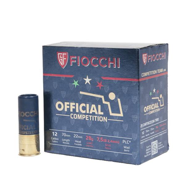 Cartuchos Fiocchi Official Competition 7,5 28 gramas