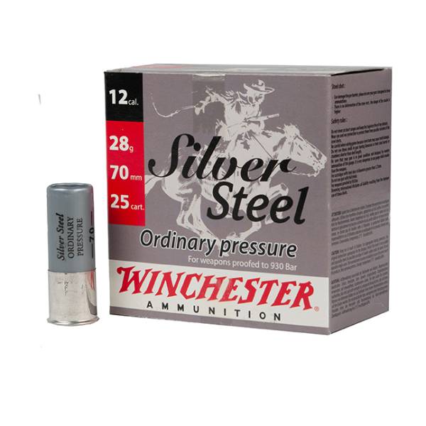 Cartuchos Winchester Silver Steel calibre 12 chumbo 7